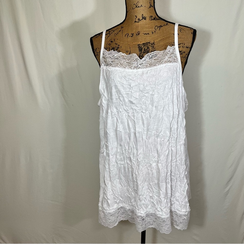 White Lace Trim Slip style tank top- “NWT” Women Intimates & Sleepwear size 3x